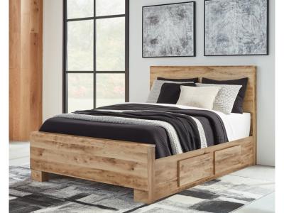 Signature Design by Ashley® Hyanna Queen Panel Bed with 2 Side Storage, Dresser and Mirror - B1050B46