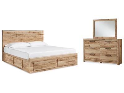 Signature Design by Ashley® Hyanna Queen Panel Storage Bed with 1 Side Storage, Dresser and Mirror - B1050B7