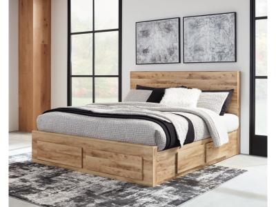 Signature Design by Ashley® Hyanna Queen Panel Storage Bed with 1 Side Storage, Dresser and Mirror - B1050B7