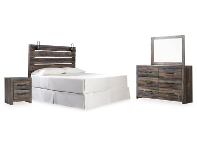 Signature Design by Ashley® Drystan King Panel Headboard with Metal Frame, Dresser, Mirror, and Nightstand - B211B71