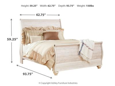 Signature Design by Ashley® Willowton Queen Sleigh Bed, Dresser and Mirror - B267B7