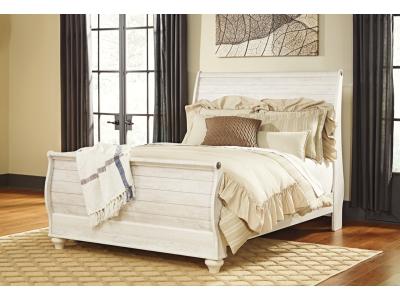 Signature Design by Ashley® Willowton Queen Sleigh Bed, Dresser and Mirror - B267B7