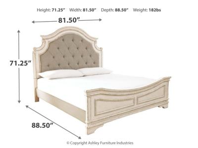 Signature Design by Ashley® Realyn King Upholstered Panel Bed and Dresser - B743B38
