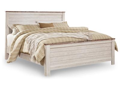 Signature Design by Ashley® Willowton King Panel Bed, Dresser, Mirror, Chest and 2 Nightstands - B267B45