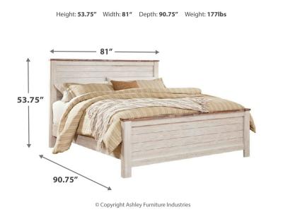 Signature Design by Ashley® Willowton King Panel Bed, Dresser, Mirror, Chest and 2 Nightstands - B267B45