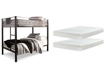 Signature Design by Ashley® Dinsmore Twin over Twin Bunk Bed with 2 Mattresses - B106B8