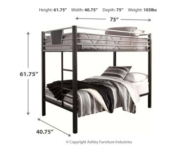 Signature Design by Ashley® Dinsmore Twin over Twin Bunk Bed with 2 Mattresses - B106B8