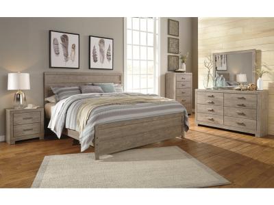 Signature Design by Ashley® Culverbach King Panel Bed, Dresser, Mirror, Chest and Nightstand - B070B19
