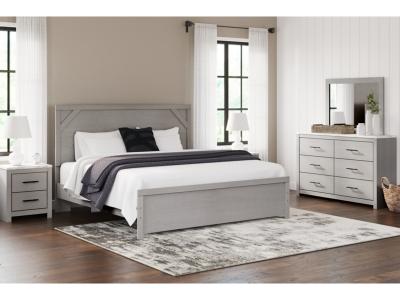 Signature Design by Ashley® Cottonburg King Panel Bed, Dresser, Mirror and Nightstand - B1192B15