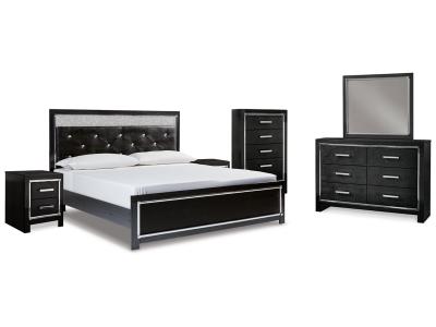 Signature Design by Ashley® Kaydell King Upholstered Panel Bed , Dresser, Mirror, Chest and 2 Nightstands - B1420B47