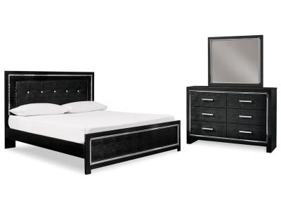 Signature Design by Ashley® Kaydell King Upholstered Panel Bed, Dresser and Mirror - B1420B44