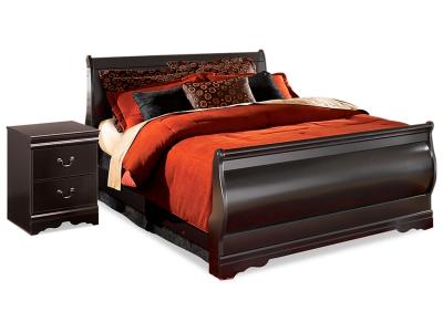 Signature Design by Ashley® Huey Vineyard Queen Sleigh Bed and Nightstand - B128B40