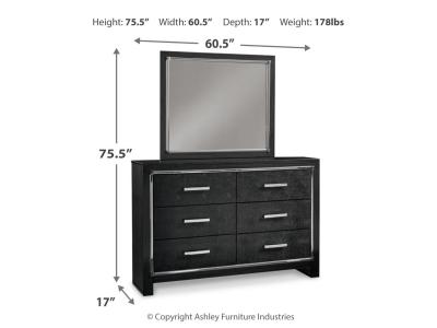 Signature Design by Ashley® Kaydell King Upholstered Panel Bed  Dresser Mirror Chest and 2 Nightstands - B1420B48
