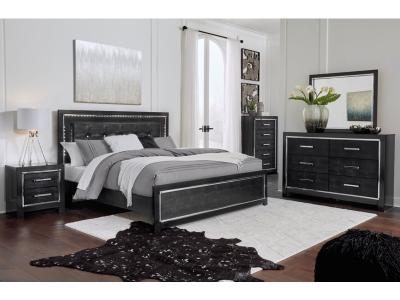 Signature Design by Ashley® Kaydell King Upholstered Panel Bed  Dresser Mirror Chest and 2 Nightstands - B1420B48