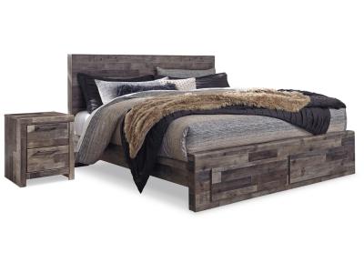 Signature Design by Ashley® Derekson King Panel Storage Bed and 2 Nightstands - B200B55