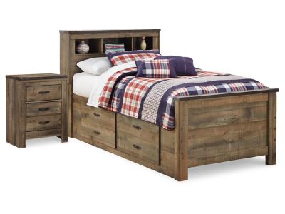 Signature Design by Ashley® Trinell Twin Panel Bed with Storage and Nightstand - B446B68