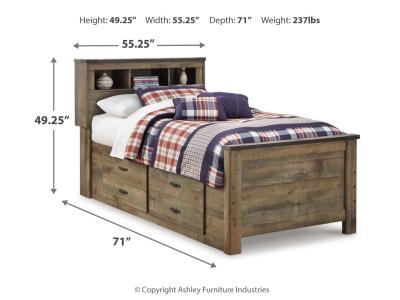 Signature Design by Ashley® Trinell Twin Panel Bed with Storage and Nightstand - B446B68