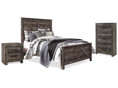 Signature Design by Ashley® Wynnlow Queen Crossbuck Panel Bed, Chest and Nightstand - B440B28