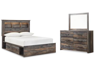 Signature Design by Ashley® Drystan Full Panel Bookcase Bed, with Storage, Dresser and Mirror - B211B73