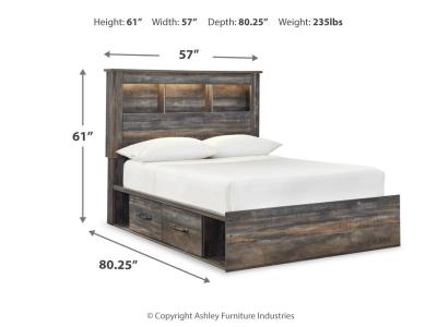 Signature Design by Ashley® Drystan Full Panel Bookcase Bed, with Storage, Dresser and Mirror - B211B73