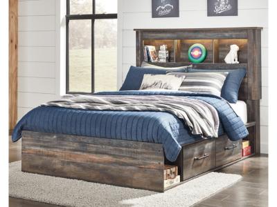 Signature Design by Ashley® Drystan Full Panel Bookcase Bed, with Storage, Dresser and Mirror - B211B73