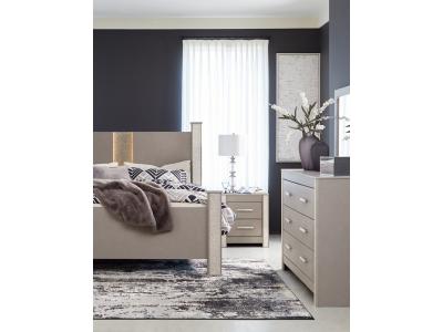 Signature Design by Ashley® Surancha King Poster Bed, Dresser, Mirror and Nightstand - B1145B12