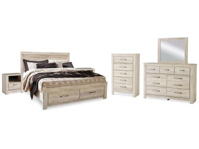 Signature Design by Ashley® Bellaby King Storage Bed, Dresser, Mirror, Chest and 2 Nightstands - B331B20