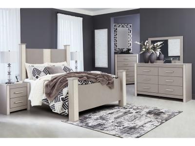 Signature Design by Ashley® Surancha Queen Poster Bed, Dresser, Mirror and Nightstand - B1145B11