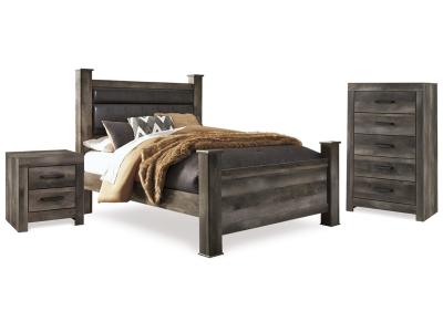 Signature Design by Ashley® Wynnlow Queen Poster Bed, Chest and 2 Nightstands - B440B30
