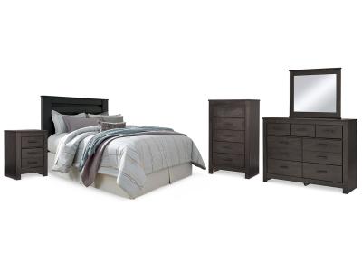 Signature Design by Ashley® Brinxton King Panel Headboard, Dresser, Mirror, Chest and 2 Nightstands - B249B15