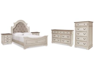 Signature Design by Ashley® Realyn Queen Panel Bed, Dresser, Chest and 2 Nightstands - B743B45