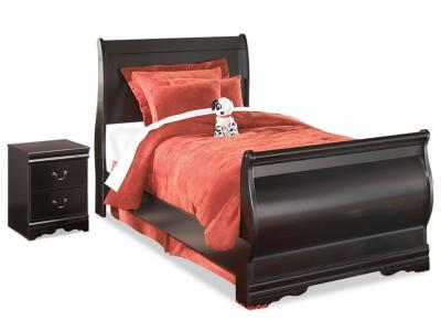 Signature Design by Ashley® Huey Vineyard Twin Sleigh Bed and Nightstand - B128B41