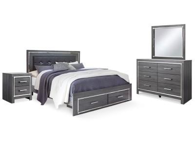 Signature Design by Ashley® Lodanna King Storage Bed, Dresser, Mirror and 2 Nightstands - B214B35
