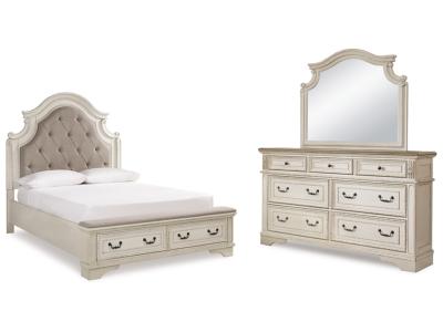 Signature Design by Ashley® Realyn Queen Storage Bed, Dresser and Mirror - B743B19