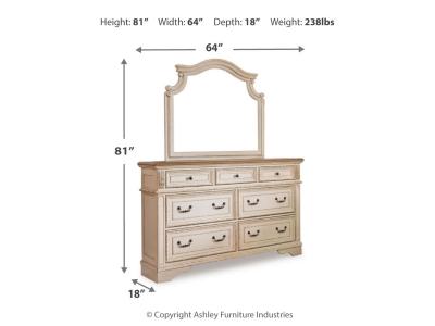 Signature Design by Ashley® Realyn Queen Storage Bed, Dresser and Mirror - B743B19