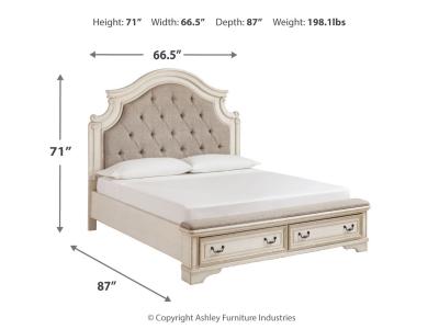 Signature Design by Ashley® Realyn Queen Storage Bed, Dresser and Mirror - B743B19