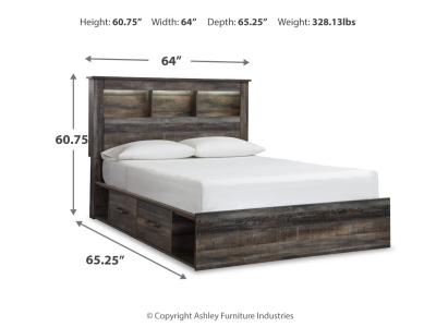 Signature Design by Ashley® Drystan Queen Bookcase Storage Bed Dresser Mirror Chest and 2 Nightstands - B211B77