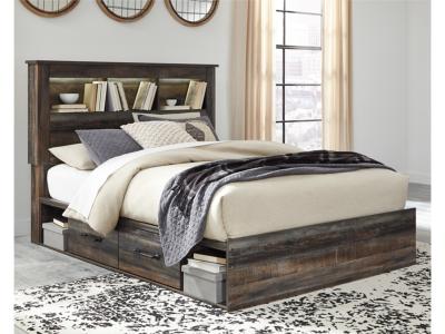 Signature Design by Ashley® Drystan Queen Bookcase Storage Bed Dresser Mirror Chest and 2 Nightstands - B211B77