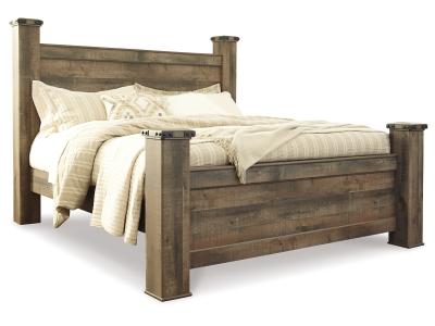 Signature Design by Ashley® Trinell King Poster Bed, Dresser, Mirror and Nightstand - B446B75