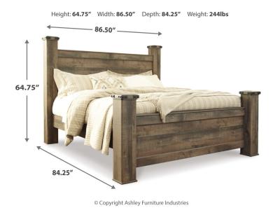 Signature Design by Ashley® Trinell King Poster Bed, Dresser, Mirror and Nightstand - B446B75