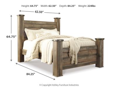 Signature Design by Ashley® Trinell Queen Poster Bed, Dresser, Mirror and Nightstand - B446B76