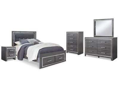 Signature Design by Ashley® Lodanna Queen Panel Storage Bed, Dresser, Mirror, Chest and Nightstand - B214B37