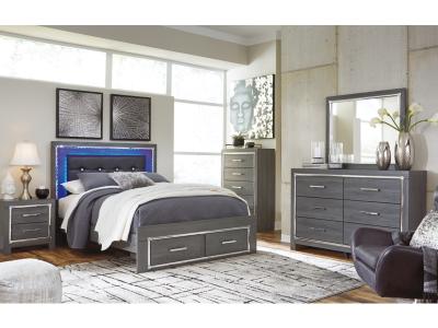 Signature Design by Ashley® Lodanna Queen Panel Storage Bed, Dresser, Mirror, Chest and Nightstand - B214B37