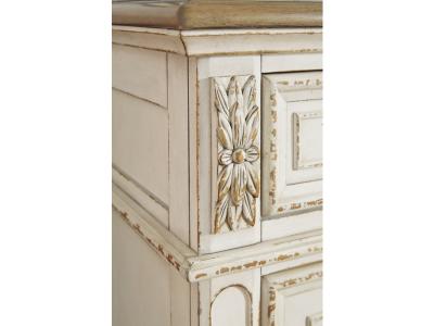 Signature Design by Ashley® Realyn Queen Upholstered Panel Bed, Dresser, Mirror, Chest and Nightstand - B743B47