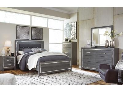 Signature Design by Ashley® Lodanna Queen Upholstered Panel Bed, Dresser, Mirror and 2 Nightstands - B214B36