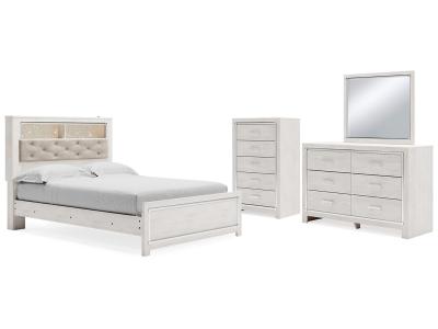 Signature Design by Ashley® Altyra Queen Bookcase Panel Bed, Dresser, Mirror and Chest - B2640B43
