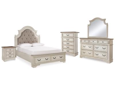 Signature Design by Ashley® Realyn Queen Panel Bed, Dresser, Mirror, Chest and Nightstand - B743B46