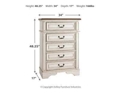 Signature Design by Ashley® Realyn Queen Panel Bed, Dresser, Mirror, Chest and Nightstand - B743B46