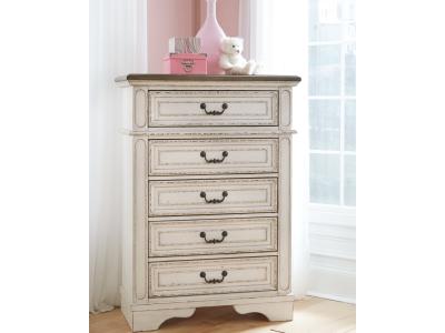 Signature Design by Ashley® Realyn Queen Panel Bed, Dresser, Mirror, Chest and Nightstand - B743B46
