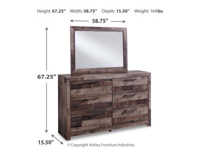 Signature Design by Ashley Derekson Queen Panel Storage Bed Dresser Mirror and 2 Nightstands - B200B61